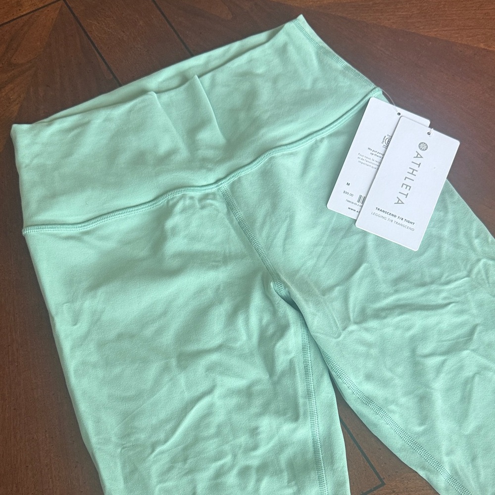 Athleta Transcend 7/8 Tight Mint Green Leggings